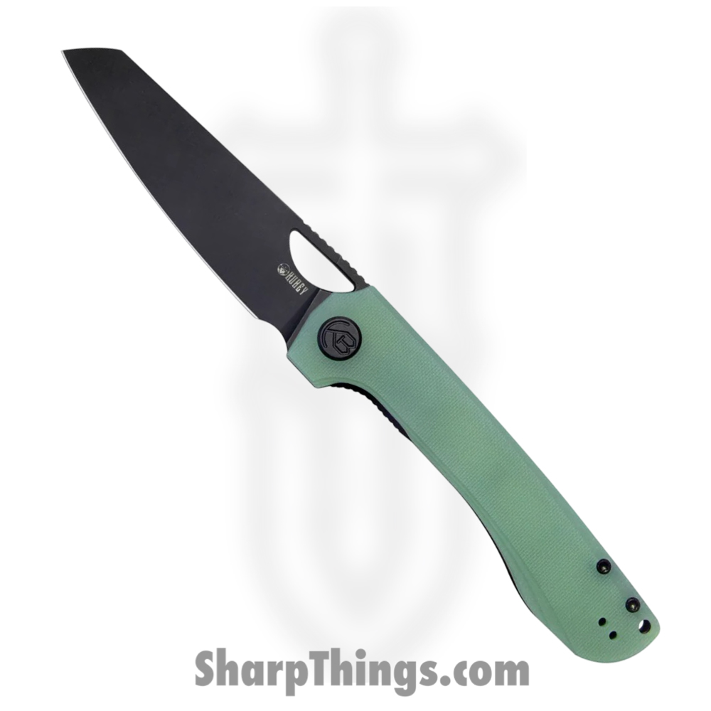 01b00761-8d09-436b-b5e4-8fab31555d15_KUB365D_1.jpg Kubey - KUB365D - Elang - Folding Knife - AUS-10A Blackwash Sheepsfoot - G10 - Jade - Image 1