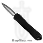 Heretic Knives - H028F-5A - Manticore E - OTF Auto - CPM MagnaCut Battleworn Dagger - Aluminum - Black