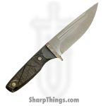 Medford Knife and Tool - MK116VTQ-08KB-SPQ3-Q4 - The Deep - Fixed Blade Knife - 20CV Tumbled Drop Point - G10 - Black