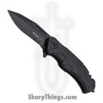 Boker Plus - BOP01BO321 - Savior 2 - Folding Knife - 12C27 Coated Clip Point P/S - FRN TPR - Black
