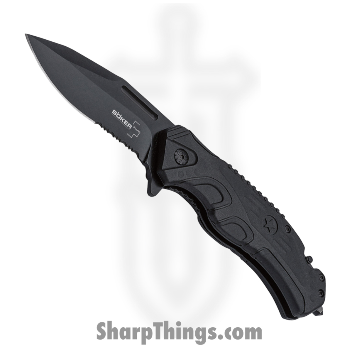02950485-75db-4485-bc31-64f93054614f_BOP01BO321_1.jpg Boker Plus - BOP01BO321 - Savior 2 - Folding Knife - 12C27 Coated Clip Point P/S - FRN TPR - Black - Image 1