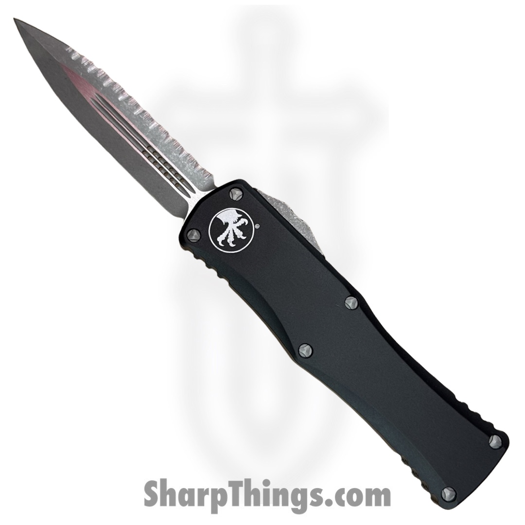 0333780f-7e70-478f-82a6-3078fea6f37e_702-12AP_1.jpg Microtech - 702-12AP - Hera - OTF Auto - Elmax, M390, 204P Apocalyptic Dagger - 6061-T6 Aluminum - Black - Image 1