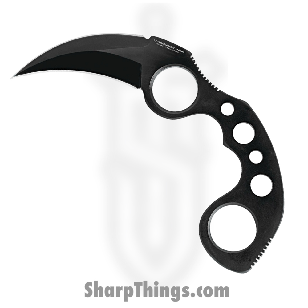 03ce682e-0487-424f-9038-afe8605e9e4e_UC1466B_1.jpg United Cutlery - UC1466B - Undercover - Fixed Blade Knife - 420 SS Coated Karambit - 420 SS - Black - Image 1