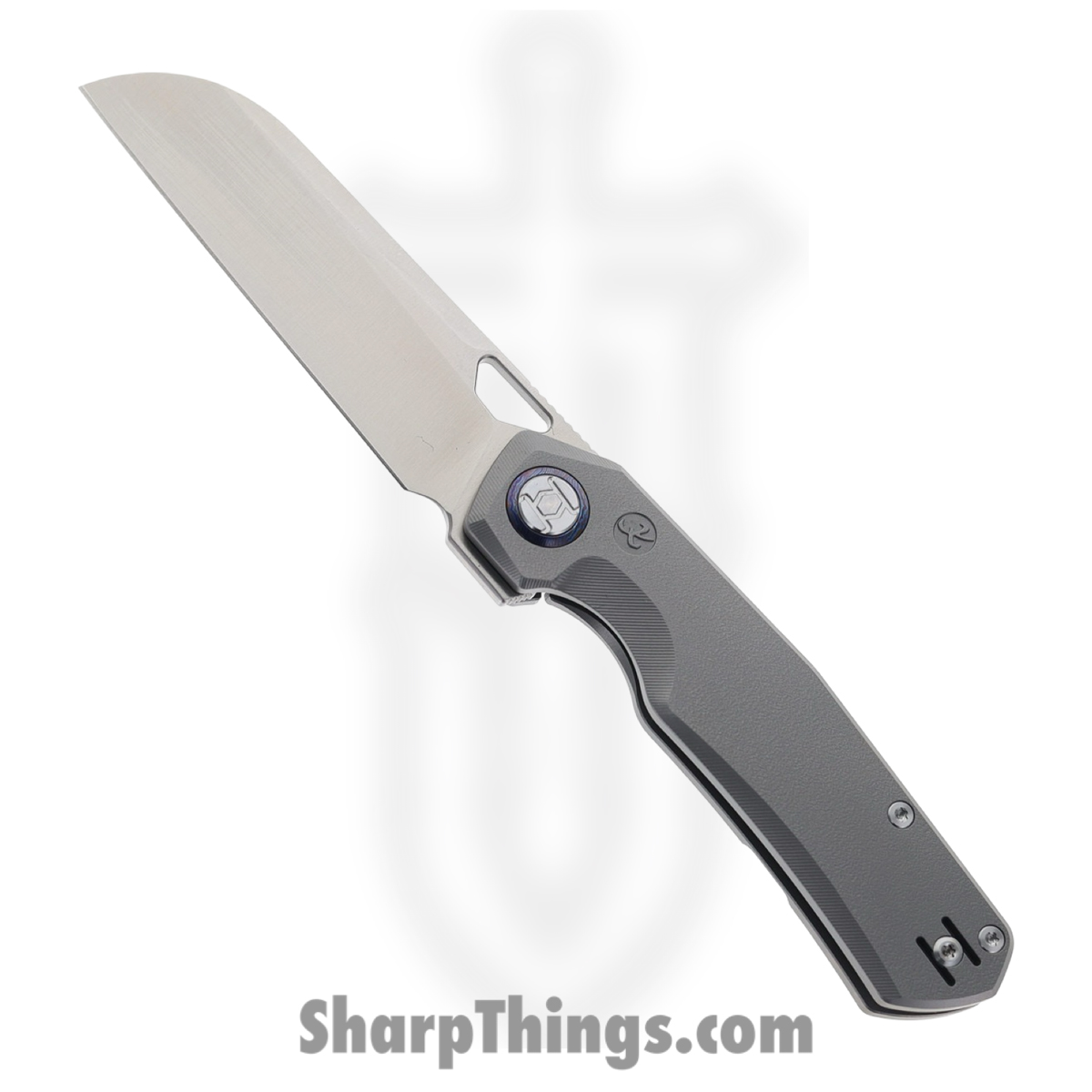 03f21da4-fc21-4ffd-b793-3bea8b66cd02_KUNS703_1.jpg Kunwu - KUNS703 - TAO - Folding Knife - Satin Sheepsfoot - Titanium - Gray - Image 1