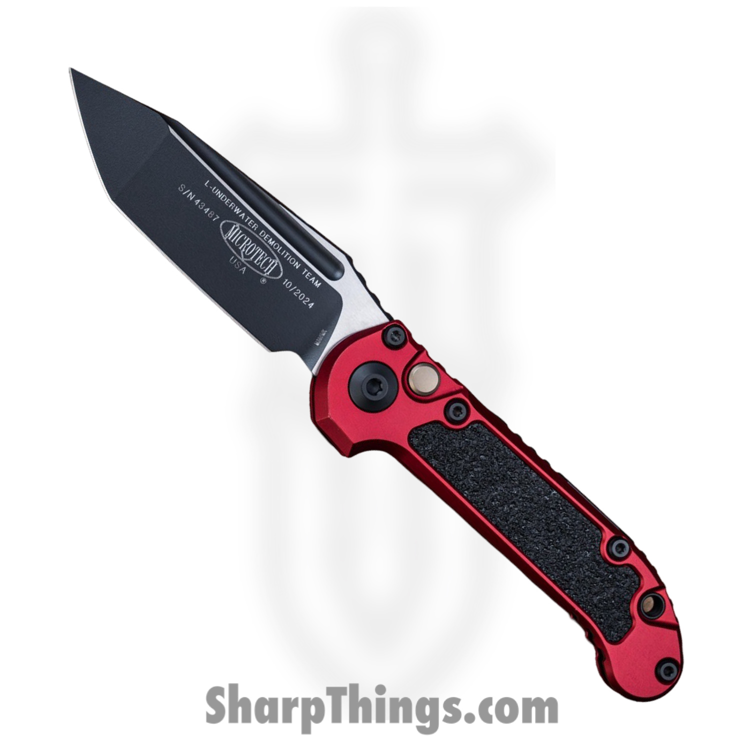 047797c5-4f2a-4a41-ab01-2c745079cbaa_1136-1MR_1.jpg Microtech - 1136-1MR - LUDT Gen III - Automatic Knife - M390MK Coated Reverse Tanto - Aluminum with Traction Tape Inserts - Merlot - Image 1
