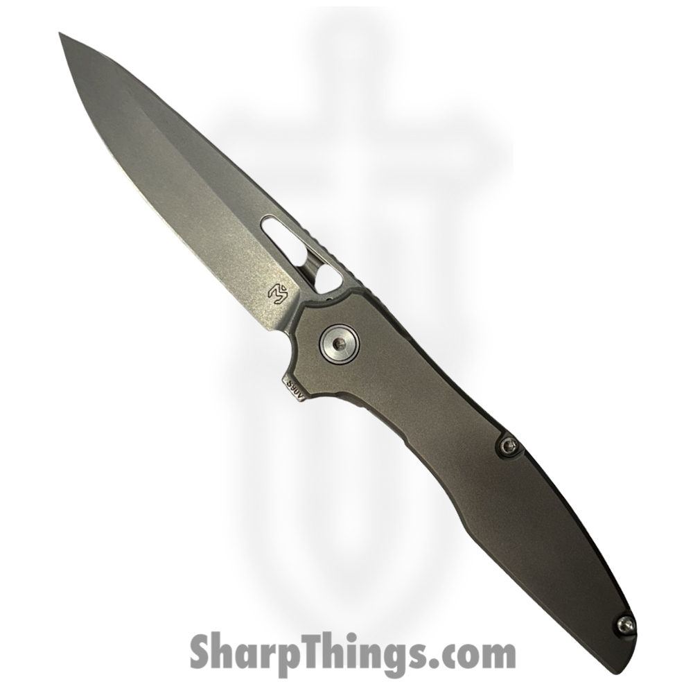 04d9e983-0988-42cb-8f51-0808308dec9b_TORLTSWTISL_1.jpg Millit Knives - TORLTSWTISL - Torrent Light Zirblast - Folding Knife - S90V Stonewash Drop Point - Titanium - Silver - Image 1