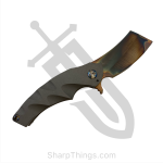 Scorpion 6 Knives - S6MV10 - Mini V - Folding Knife - Nitro-V Flamed Cleaver - Titanium - Gray