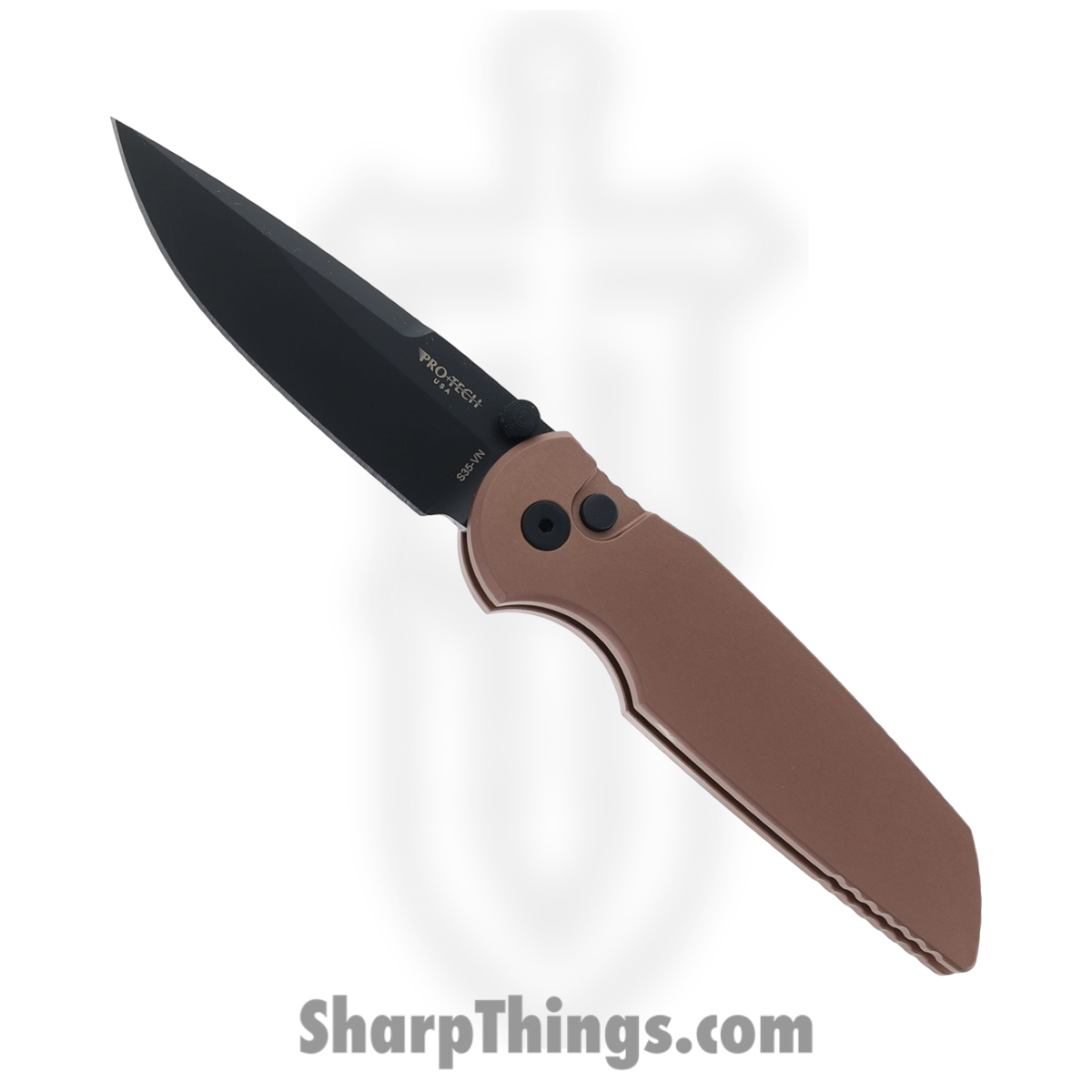 05611fbd-d61a-47af-a55c-9f988c9962b9_INT103-FDE_1.jpg ProTech - INT103-FDE - TR-3 Integrity - Folding Knife - S35VN Coated Drop Point - FDE - Tan - Image 1