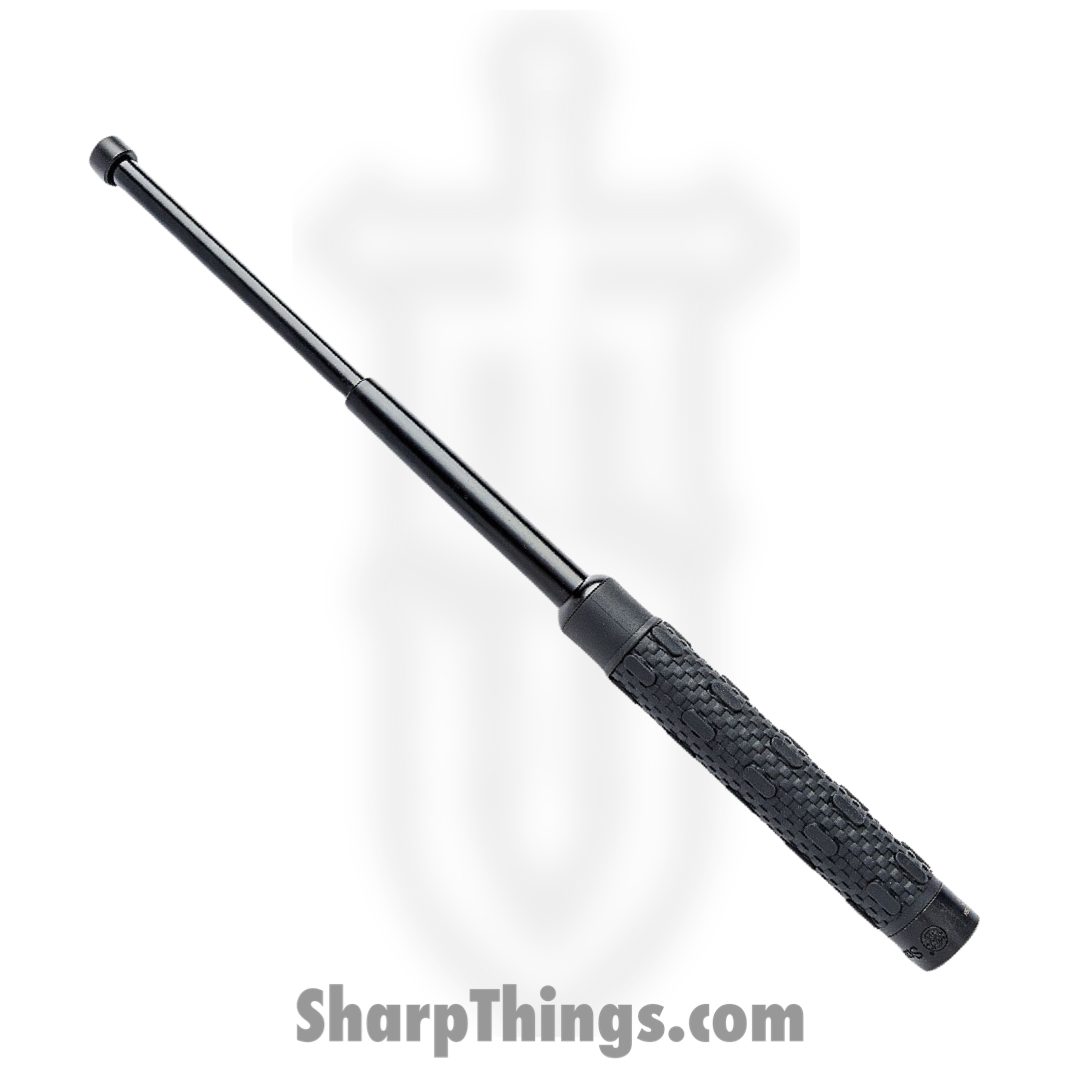 0565a4d2-ecb7-4304-aa13-4ca06ae63ae0_SWBAT16H_1.jpg Smith & Wesson - SWBAT16H - 16 in Heat Treated Collapsible Baton - 4130 Seamless Alloy Steel - Thermoplastic Rubber - Black - Image 1