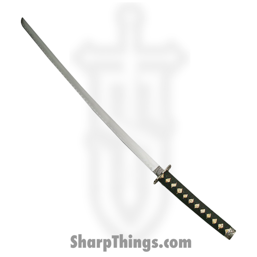 058ea403-cb6a-415f-ae1a-b17032e688ee_CN92667201_1.jpg Rite Edge - CN92667201 - Katana - Fixed Blade Knife - Carbon Steel Polished Drop Point - Snake Skin Cord Wrap - Black - Image 1