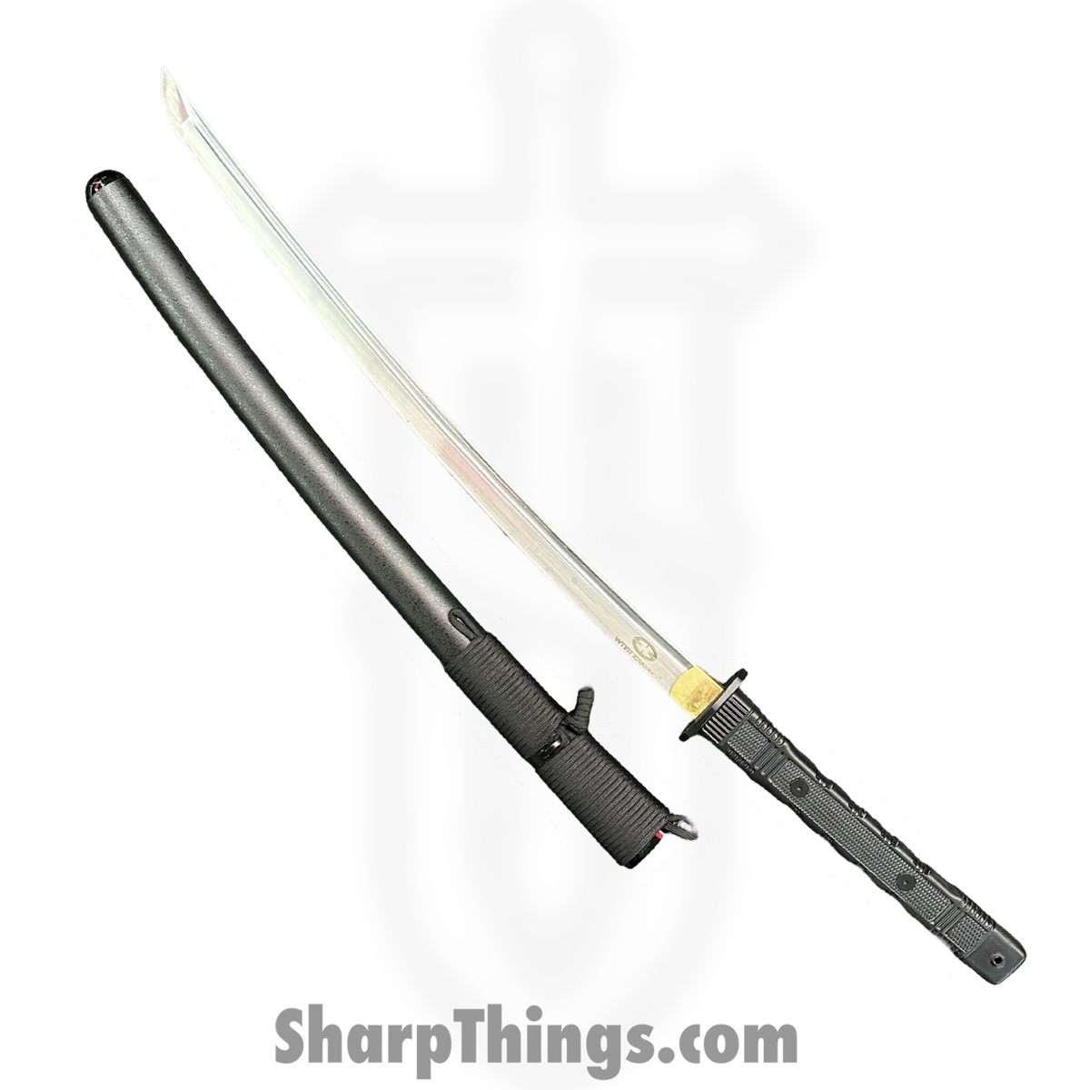 059955b0-7769-4f8c-93ad-5d2957dcb412_WAR038BK_1.jpg WithArmour - WAR038BK - Katana - Fixed Blade Knife - 1065 Carbon Steel - Polymer - Black - Image 1