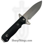 Medford Knife and Tool - MK1193TQ-08KB-SPQ3-Q4 - AIO-2 - Fixed Blade Knife - 3V Tumbled Spear Point - G10 - Black