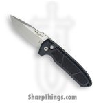 ProTech - LG305 - Rockeye Auto - Automatic Knife - CPM-S35VN Stonewash Drop Point - 6061-T6 Aluminum - Black