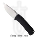 Petrified Fish - PFKP01FDS - Beluga - Fixed Blade Knife - Bohler K110 Blasted Drop Point - G10 - Black