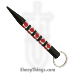 VOC - P15942RDSK - Defense Kubotan 5 Skulls - Steel - Black Red