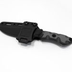 T.Kell Knives - StrikerGNMTLGG - Striker - Fixed Blade Knife - 1095 Nickle Boron Coated Clip Point - G10 - Gunmetal Premium Grenade Grip