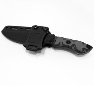 T.Kell Knives - StrikerGNMTLGG - Striker - Fixed Blade Knife - 1095 Nickle Boron Coated Clip Point - G10 - Gunmetal Premium Grenade Grip