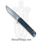 Medford Knife and Tool - MK2124TQ-44TM-T2C2-Q4 - M-48 - Folding Knife - S45VN Tumbled Drop Point - Aluminum - Blue