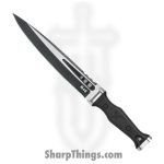United Cutlery - UC3257 - M48 Highland Dirk - Fixed Blade Knife - 2Cr13 Black Oxide Dagger - TPR - Black