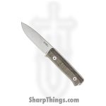 LionSTEEL - LSTB40CVG - Bushcraft B40 - Fixed Blade Knife - Sleipner Tool Steel Stonewash Spear Point - Micarta - Green