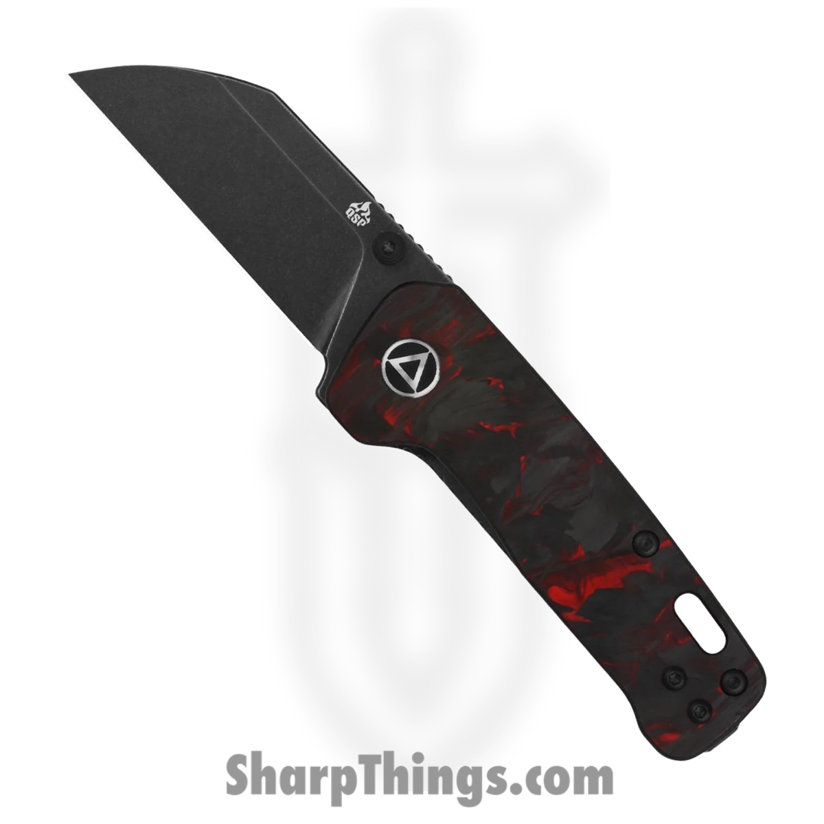 074c107a-6c2f-4faa-adf9-8735f2ec8cf7_qs130xs-e2_1.jpg QSP - QS130XSE2 - Mini Penguin - Folding Knife - 14C28N Coated Sheepsfoot - Carbon Fiber - Black/Red - Image 1