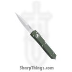 Microtech - 120-10OD - Ultratech - OTF Auto - M390 Stonewash Bayonet - 6061-T6 Aluminum - OD Green