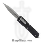 Microtech - 227-10AP - Dirac Delta - OTF Auto - Elmax Apocalyptic Dagger - 6061-T6 Aluminum - Black