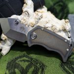 Medford Knife - MK010STT-03TM-SSCS-BN - Panzer - Tumbled Tanto Folding Knife - S35VN Flamed Perimeter