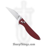 Kizer Cutlery - KIV3566N4 - Sway Back - Folding Knife - N690 Stonewash Wharncliffe - Micarta - Red