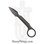 Bastinelli Creations - BAS223 - SPADE - Fixed Blade Knife - N690 Stonewash Spear Point - Skeletonized - Black