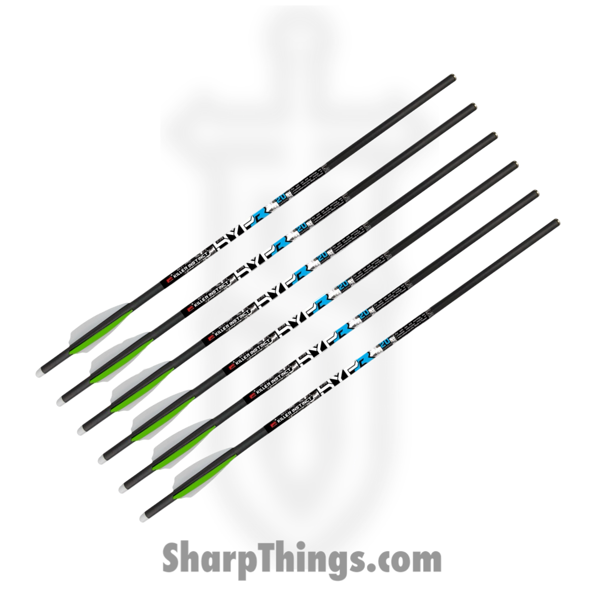089c83bd-f979-4fcf-beb9-22ee8fb9f3b7_1301017_1.jpg Killer Instinct - HYPR Lite 20 inch Crossbow Bolts 6 Pack - Carbon - Black - Image 1