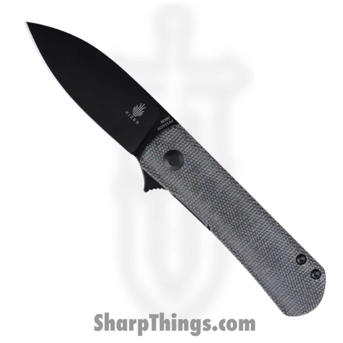 0902ce51-e7b2-4ef4-a668-01bdb55d0c38_KI3525A4_1.jpg Kizer Cutlery - KI3525A4 - Yorkie - Folding Knife - M390 Black Drop Point - Micarta - Black - Image 1