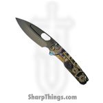 Medford Knife and Tool - 030724G - Infraction - Folding Knife - S45VN DLC Drop Point - Aluminum "Steampunk" - DLC