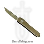 Microtech - 123-1COD - Ultratech - OTF Auto - Elmax, M390, 204P Two Tone Tanto - 6061-T6 Aluminum - OD Green