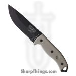 ESEE - RC5PBK - Model 5 - Fixed Blade Knife - 1095 HC Black Drop Point - Micarta - Gray