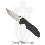 Kershaw - 6034D2 - CQC-6K D2 - Folding Knife - D2 Stonewash Drop Point - G10 410 Stainless Steel - Black
