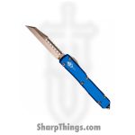 Microtech - 119W-13BLS - Ultratech Signature Series - OTF Auto - Elmax, M390, 204P Bronze Warhound - 6061-T6 Aluminum - Blue