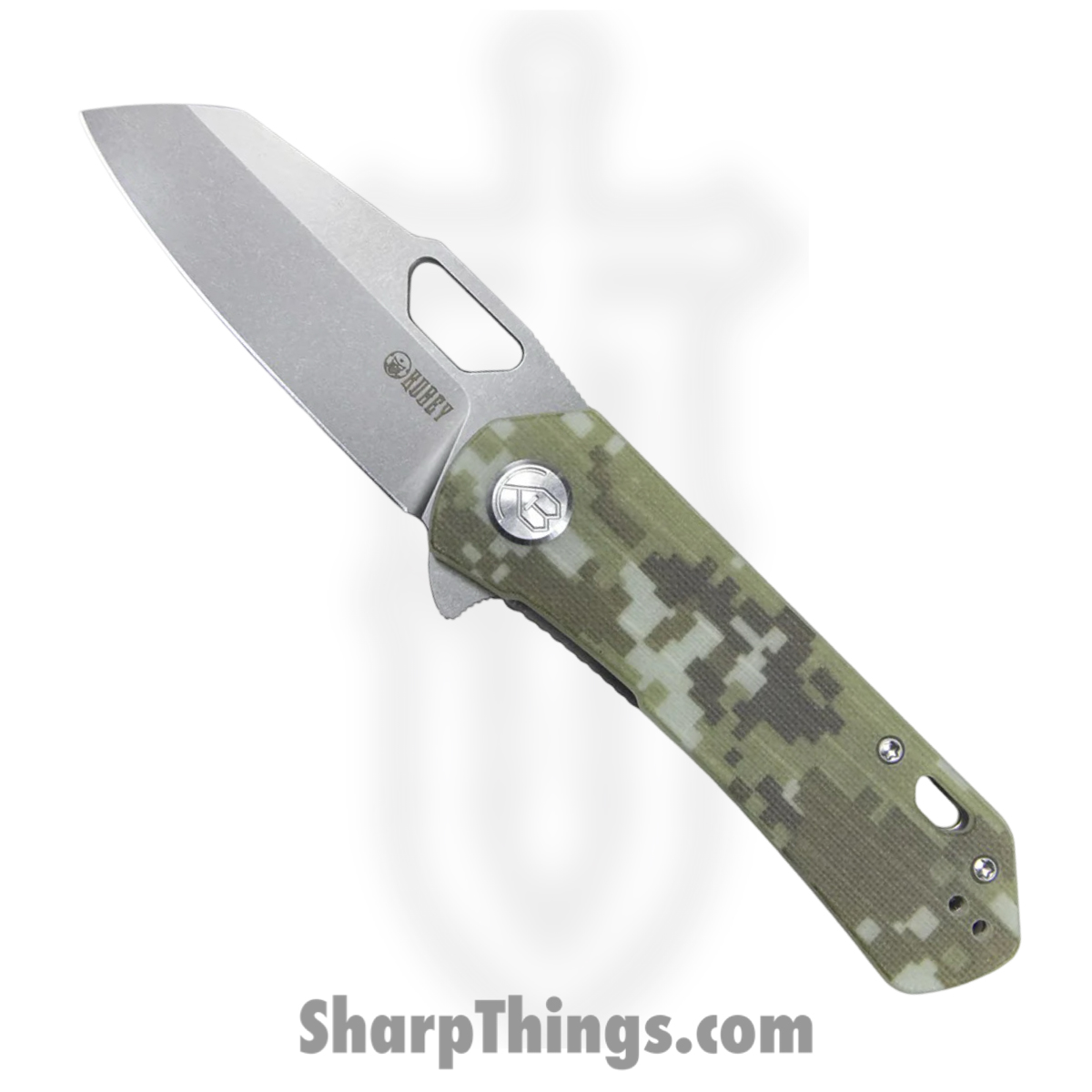 0aa79eed-73f4-4148-86c8-95691140a64b_KUB332J_1.jpg Kubey - KUB332J - Duroc - Folding Knife - AUS-10A Blasted Sheepsfoot - G10 - Camo - Image 1