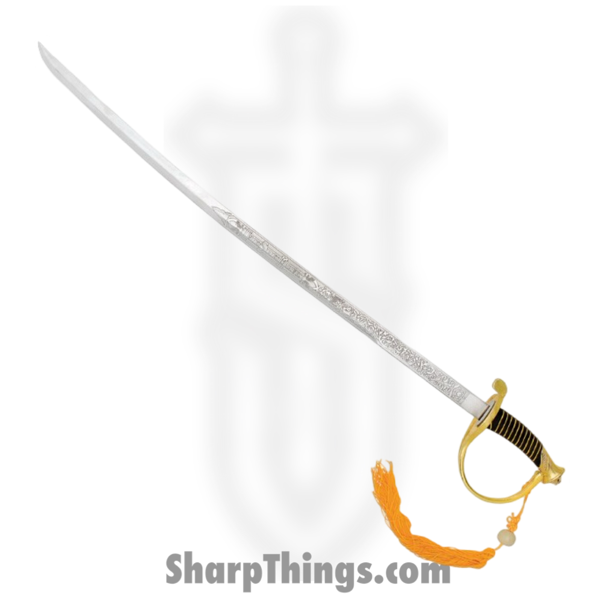 0ad09cd0-d9e0-484e-ae25-da4db3dbbf96_UC3068_1.jpg United Cutlery - UC3068 - USMC NCO Sword - 440 SS Polished - Brass Plated Metal - Black Brass - Image 1