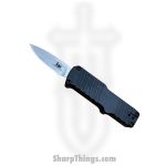 Hogue Knives - 54030 - HK Micro Incursion - OTF Auto - 154CM Stonewash Clip Point - 6061-T6 Aluminum - Black