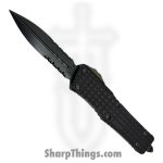 Microtech - 142-2CT-DSH - Combat Troodon Delta Shadow Series - OTF Auto - DLC P/S Dagger - 6061-T6 Aluminum - Black