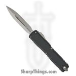 Microtech - 1122-10 - Ultratech ZBT - OTF Auto - M390MK Stonewash Dagger - Aluminum - Black