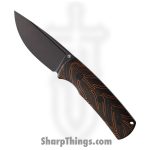 Petrified Fish - PFKP01FODMDW - Beluga - Fixed Blade Knife - Bohler K110 Coated Drop Point - G10 - Black Orange