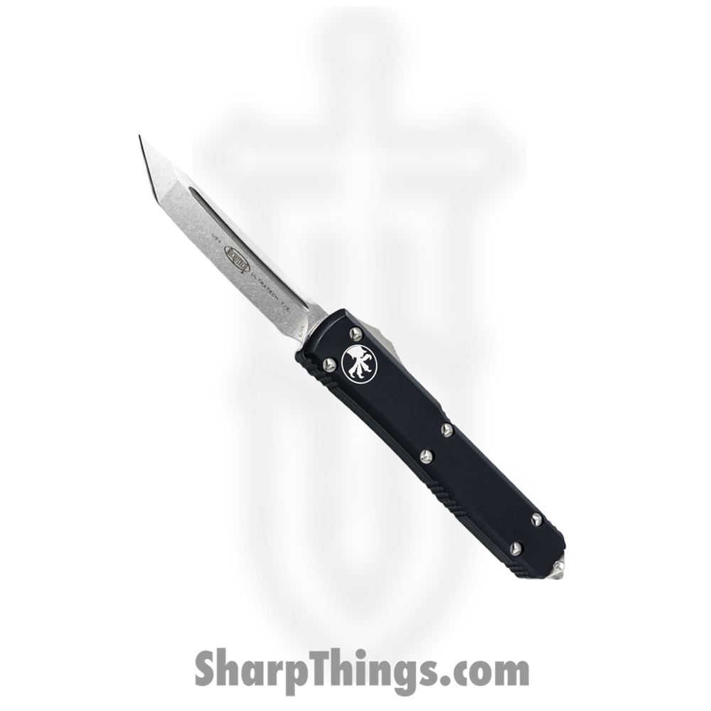 0bbdff85-b7d2-4248-89e8-03dd0e4026b3_123-10_1.jpg Microtech - 123-10 - Ultratech - OTF Auto - Elmax, M390, 204P Stonewash Tanto - 6061-T6 Aluminum - Black - Image 1