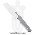 Vero Engineering - V-NO-BST-FBK-1783-S - Axon - Fixed Blade Knife - Bohler M390 Satin Sheepsfoot - Titanium - Natural