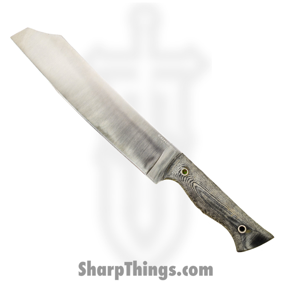 0c4a0bc2-4d13-4a65-92d0-9d87c377aece_CTK2821978HC_1.jpg Condor Tool & Knife - CTK2821978HC - Woodbuster Chopper - Fixed Blade Knife - 1075 HC Satin - Micarta - Black White - Image 1