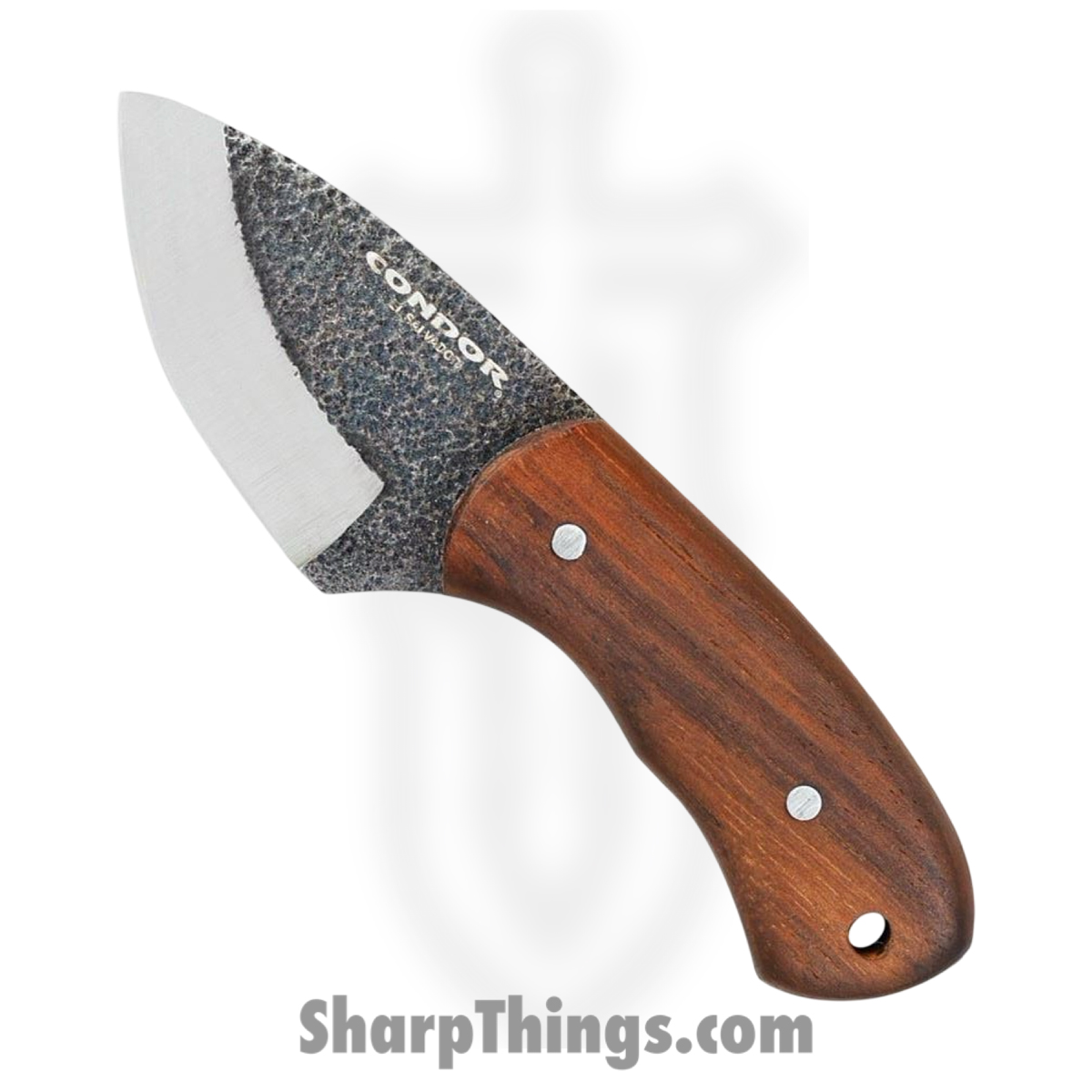 0ca91c54-39df-4a04-959b-e7adc0d7b542_CTK81027HC_1.jpg Condor Tool & Knife - CTK81027HC - Beetle Neck - Fixed Blade Knife - 1095 HC Two Tone Drop Point - Walnut - Brown - Image 1