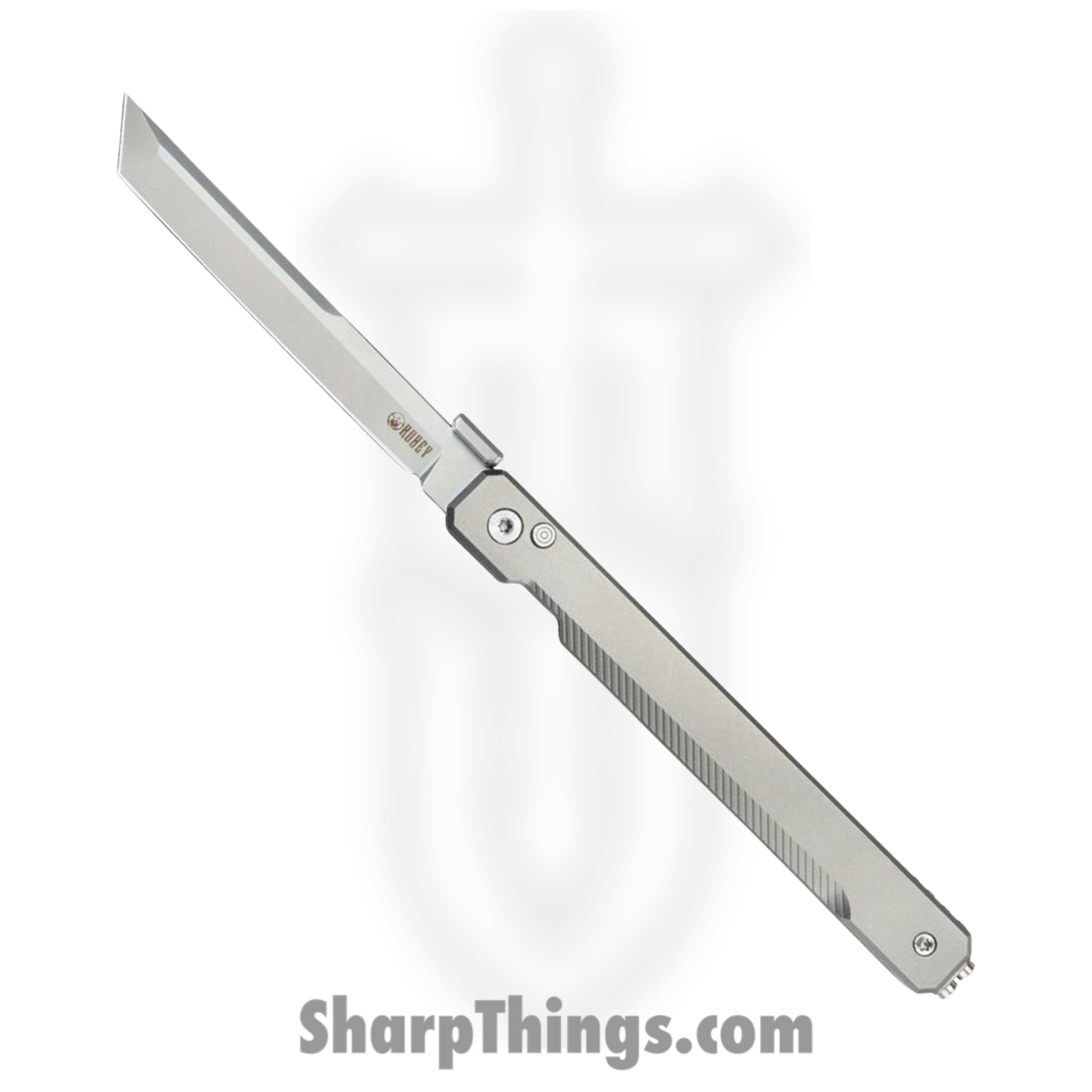 0cb32f4a-bc82-463a-b244-c29eb7745236_KUB243A_1-scaled-1.png Kubey - KUB243A - Prism - Folding Knife - 14C28N Bead Blast Tanto - Titanium - Silver - Image 1