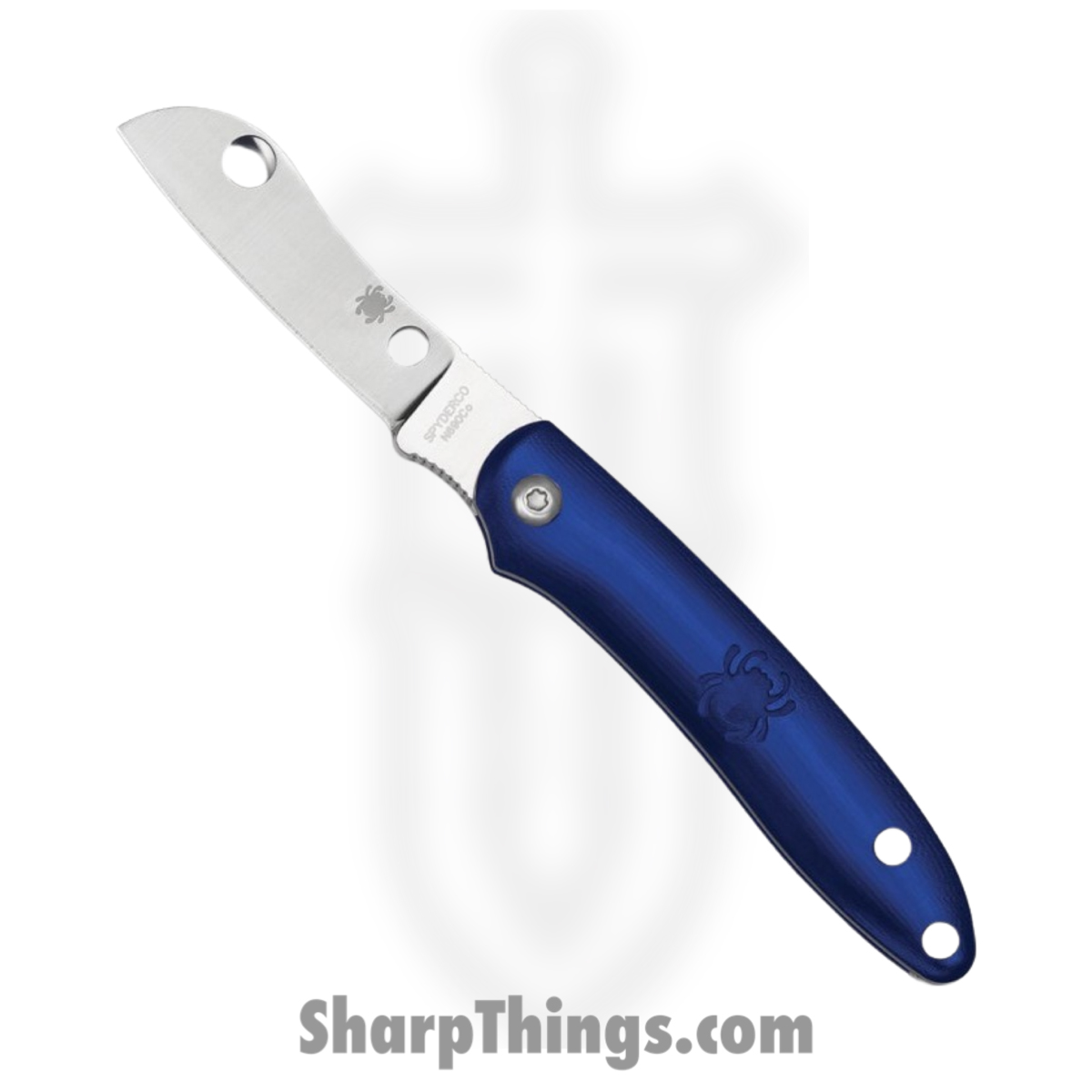 0d01d494-5139-4a4f-ae64-af2c87710ace_SC189PBL_1.jpg Spyderco - SC189PBL - Roadie - Folding Knife - N690 Satin Sheepsfoot - FRN - Blue - Image 1