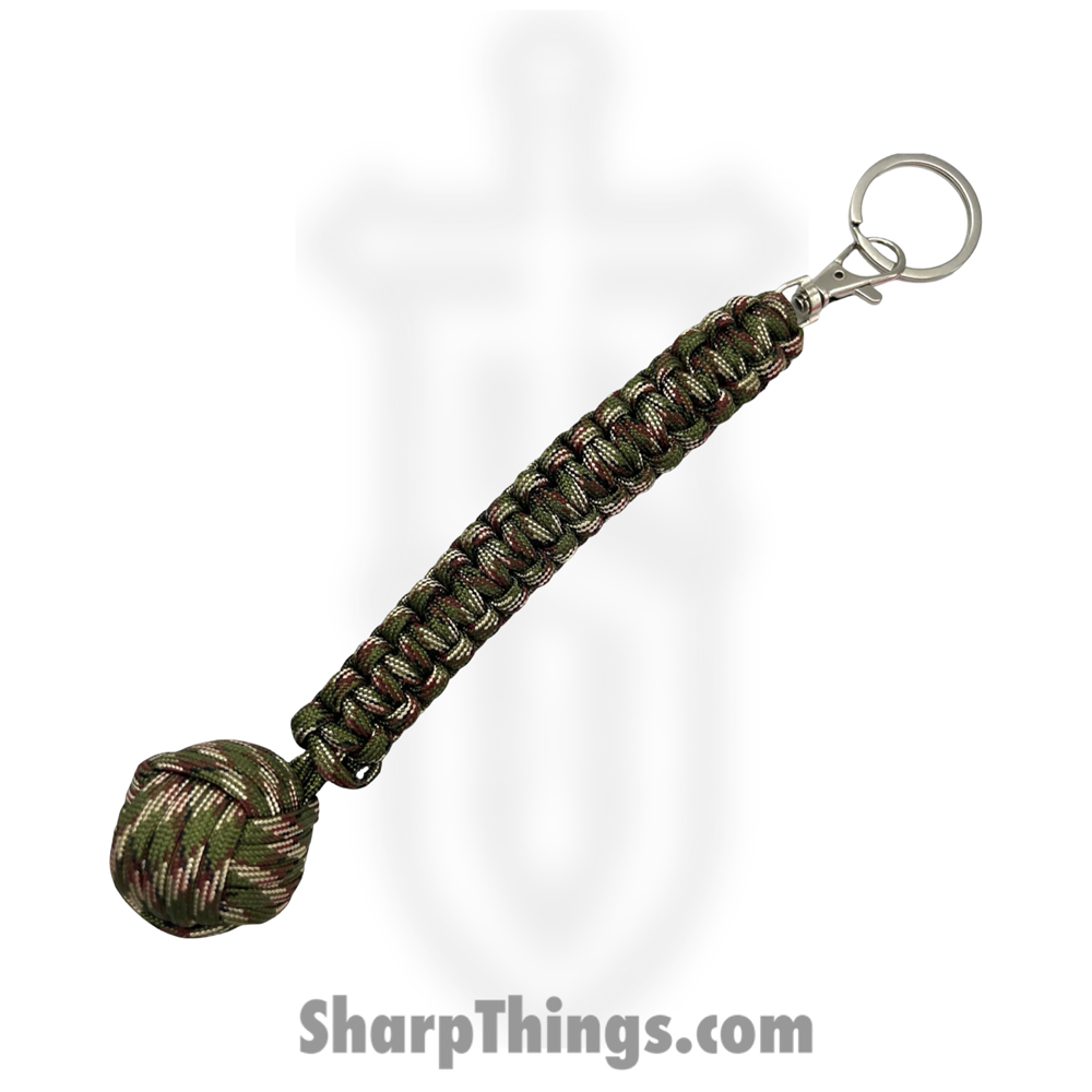 0d19b792-e1c3-4ae6-ae70-32174c321122_6551-CA_1.jpg PTC - 6551-CA - Large Monkey Fist Public Safety Keychain - Steel Paracord - Camo - Image 1